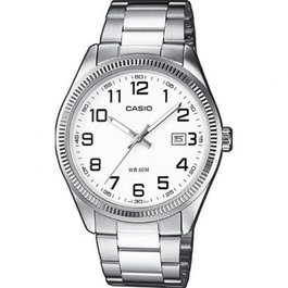 Casio MTP-1302PD-7BVEF con esfera blanca y correa gris